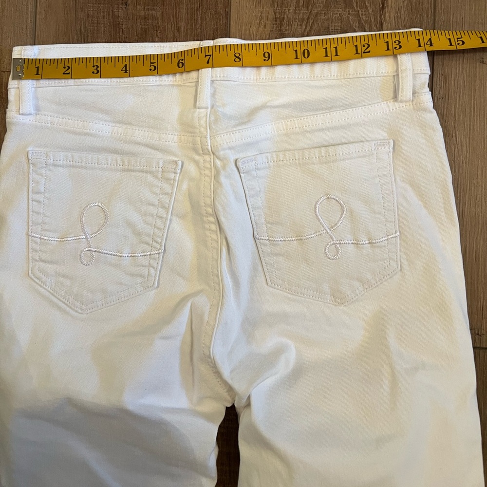 Lilly Pulitzer 29" South Ocean High-Rise Skinny Jean Sz 4 White Dbl Raw Hem New - Picture 8 of 8